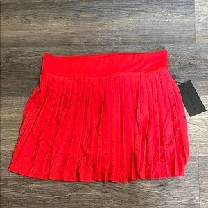 Thrive Red Pleated Pull On Skort with Star Details NEW - Large